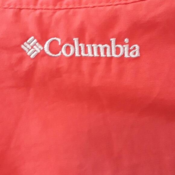 Womens Sz M Orange Full Zip Cotton Blend Pockets Lightweight Columbia Vest - Picture 7 of 9